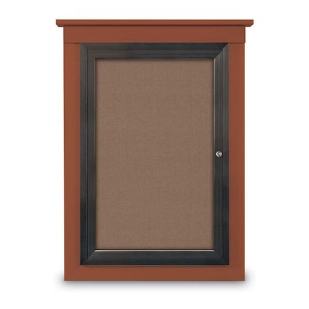 United Visual Products Single Door Enclosed Cathedral Letterboa UV1302CD-BRONZE-BLACK